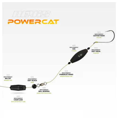 Szivarólom harcsázó szerelékhez 35g 2db/cs.
