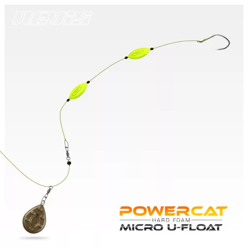 Powercat micro U-float 3g fekete  2db/cs