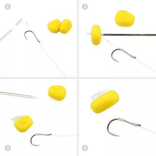 Feeder Monofil Előke Csalistopperrel 10-es