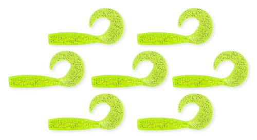 Twister 6cm  7db/cs fluo zöld flitter