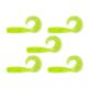 Twister 7,5cm  5db/cs fluo zöld flitter