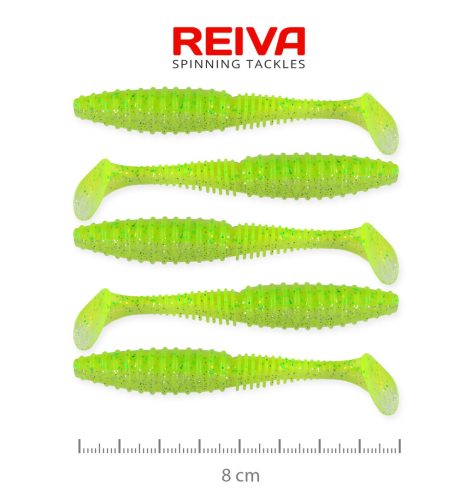 Zander Power Shad 8cm 5db/cs (Flash Chartreuse)