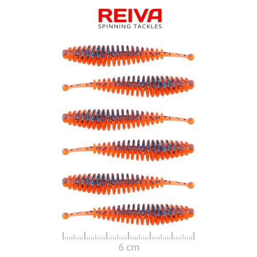 Tiny Worm 6cm 6db/cs (Orange Disco)