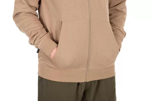 Fox Collection LW Zip Hoody pulóver Tan Limited M