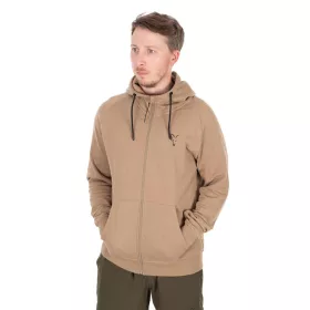 Fox Collection LW Zip Hoody pulóver Tan Limited L