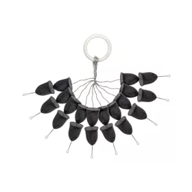 PZ Kúpos gumi stopper fekete, o8x10 mm, 20 db