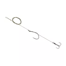   PZ Fonott harcsázó előke #8/0 horog, #5/0 hármas horog,,  , 1 db