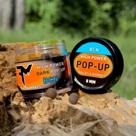   FEEDERMANIA HIGH POWER DARK POP-UP BOILIES & BARRELS 8 MM BCN