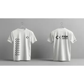 Fishcentrum fehér rövidujjú póló fekete nyomattal M