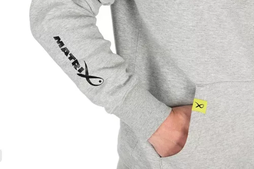MATRIX FULL ZIP HOODY GREY & LIME - S