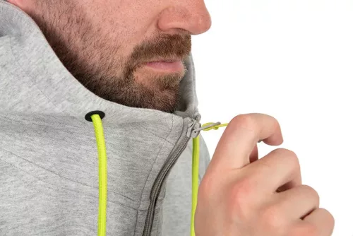 MATRIX FULL ZIP HOODY GREY & LIME - S