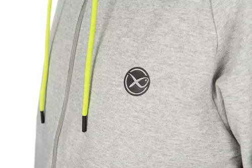 MATRIX FULL ZIP HOODY GREY & LIME - XL