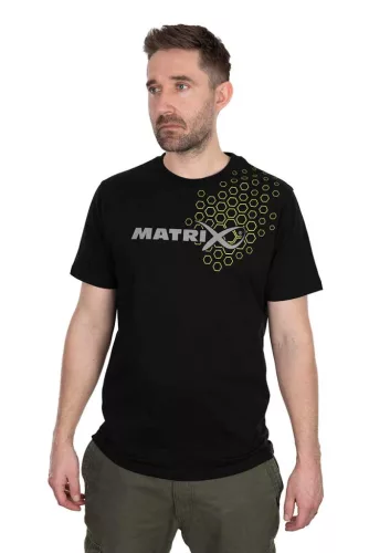 Matrix Hex Print T-Shirt (Black) rövidujjú póló L
