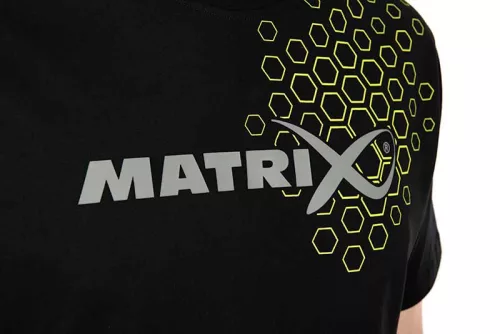 Matrix Hex Print T-Shirt (Black) rövidujjú póló L