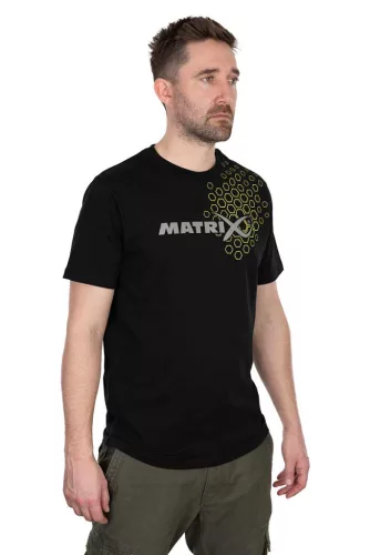 Matrix Hex Print T-Shirt (Black) rövidujjú póló XL