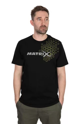 Matrix Hex Print T-Shirt (Black) rövidujjú póló XL