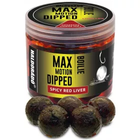   Haldorádó MAX MOTION Boilie Dipped 20 mm - Fűszeres Vörös Máj