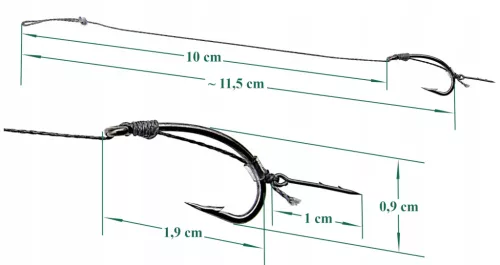 Bull Tackle Előkötött Csalitüskés Horogelőke-10mm-6pcs 12#