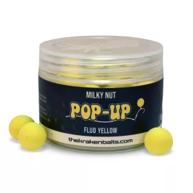 Kraken Baits Milky Nut Fluo Yellow Pop-Ups 15 mm 50 g
