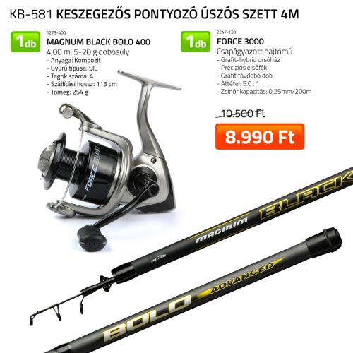 Keszegezős pontyozó úszós szett 4m 1273-400+ 2247-130