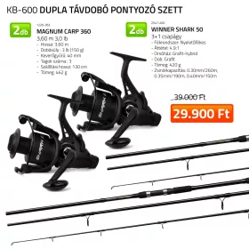 Dupla távdobó pontyozó szett 2x 1226-363+ 2x 2547-450