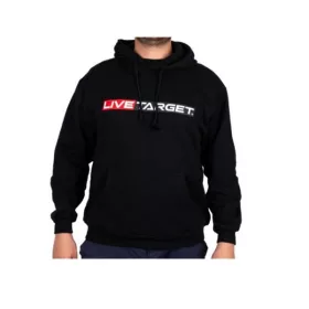 LIVETARGET BLACK BRAND COTTON HOODIE S