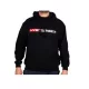 LIVETARGET BLACK BRAND COTTON HOODIE L