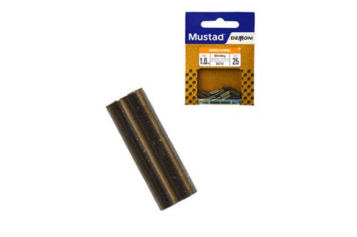 MUSTAD DOUBLE BARREL SLEEVE- BLACK 2.6MM BLACK NICKEL 25PCS/BAG