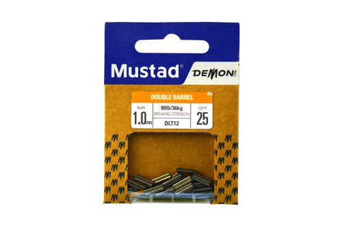 MUSTAD DOUBLE BARREL SLEEVE- BLACK 2.6MM BLACK NICKEL 25PCS/BAG