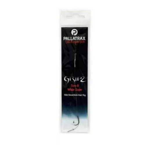 PALLATRAX GRIPZ WIDE GAPE HAIR RIGS SIZE 8 15LB STEAMLINK