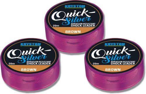 Quicksilver Shock Leader 45lbs 20m Brown  AKCIÓ -30%