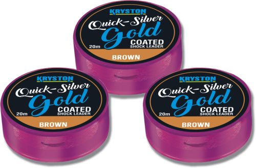 Quicksilver Gold Shock Leader 35lbs 20m Brown  AKCIÓ -30%