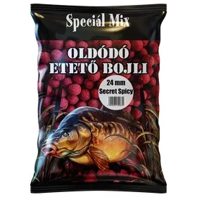Speciál mix 24 mm-es Oldódó Etető Bojli Secret Spicy
