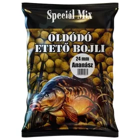 Speciál mix 24 mm-es Oldódó Etető Bojli ANANÁSZ