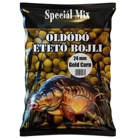 Speciál mix 24 mm-es Oldódó Etető Bojli Gold Corn