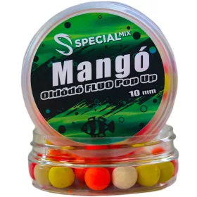 Speciál mix Oldódó Fluo Pop-up bojli 10 mm MANGÓ