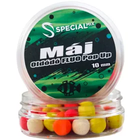 Speciál mix Oldódó Fluo Pop-up bojli 10 mm MÁJ
