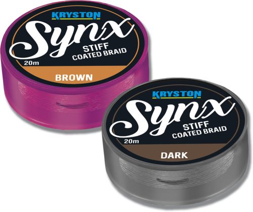 Synx Stiff Coated 20Lbs 20m Brown  AKCIÓ -30%