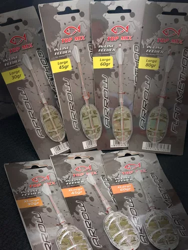 TOP MIX Arrow Flat method feeder kosár - L 45g