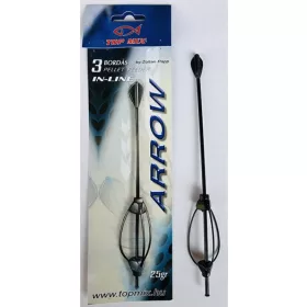 TOP MIX Hárombordás arrow method feeder kosár, 25g