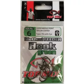 TOP MIX Method Feeder horog #6, zöld