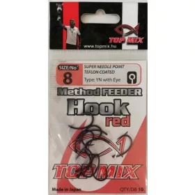 TOP MIX Method Feeder horog #8, vörös