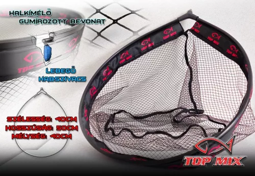 Team Top Mix gumibevonatos lebegő merítőfej, 50*40cm