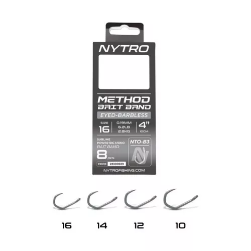 NYTRO NTO-B3 ELŐKÖTÖTT SZAKÁLL NÉLKÜLI CSALIGYŰRŰS METHOD ELŐKE 10 CM 10/0,25MM